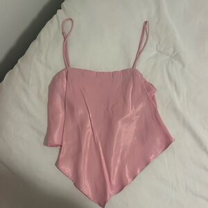 Zara Light Pink Satin Top